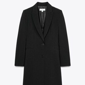 Zara NWT long blazer with shoulder pads black 2322/791
